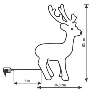 Ren din acril, pt exterior, 48 WH/WW LED, 65 cm - KDA 30